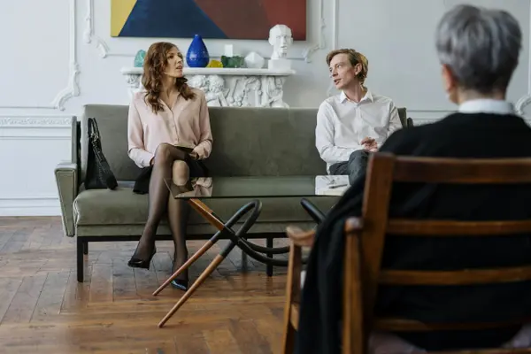 a minister counseling a married couple from CHURCH IN DALLAS in Dallas, TX - Men Bible Study Ministry